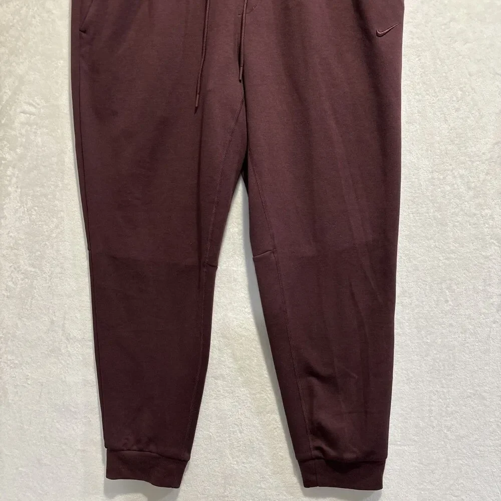 Nike Dri-FIT Primary Fleece UV Performance Joggers Men's Large Burgundy Crush